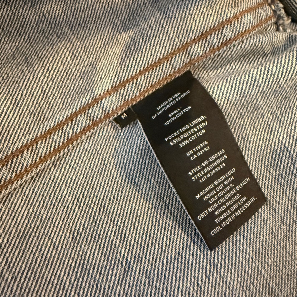 Helmut Lang VINTAGE Denim Trench Coat Dress Jacket Made in USA Size M | RARE - Picture 14 of 14